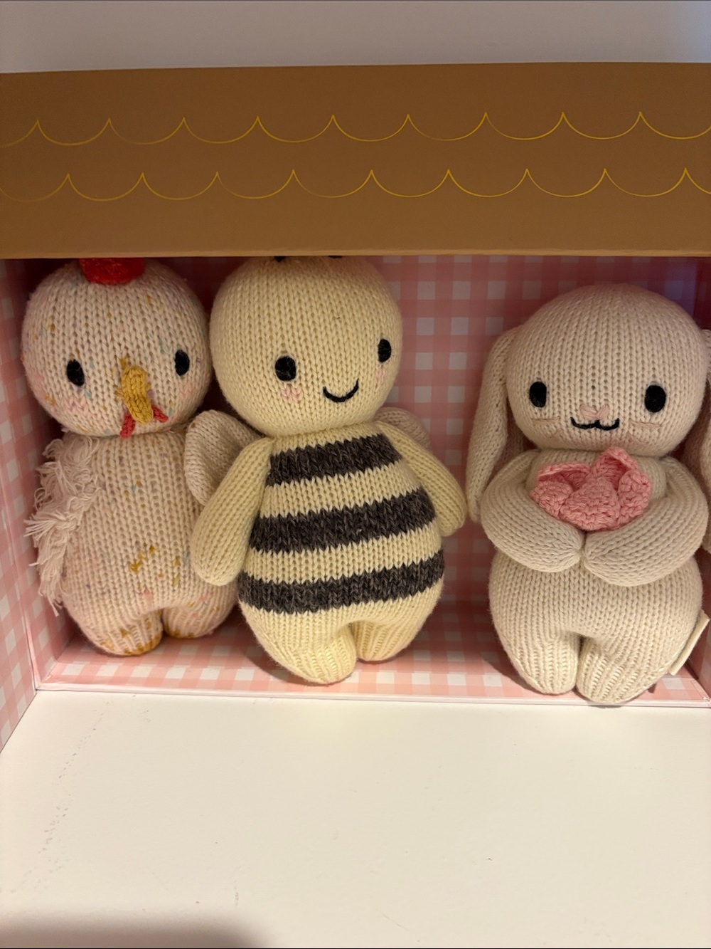Cuddle + Kind Knit Doll Trio - Cream, Black, Pink - Picture 2 of 3